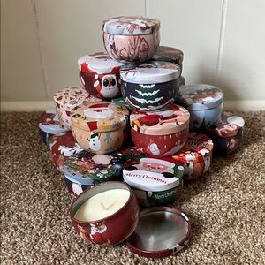Festive Christmas Soy Wax Candle in Tin 2.5oz - 2 Per Purchase